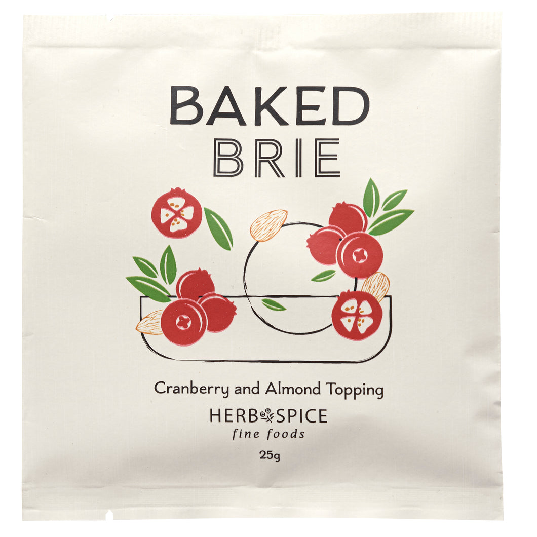 Baked Brie Cranberry & Almond Topping