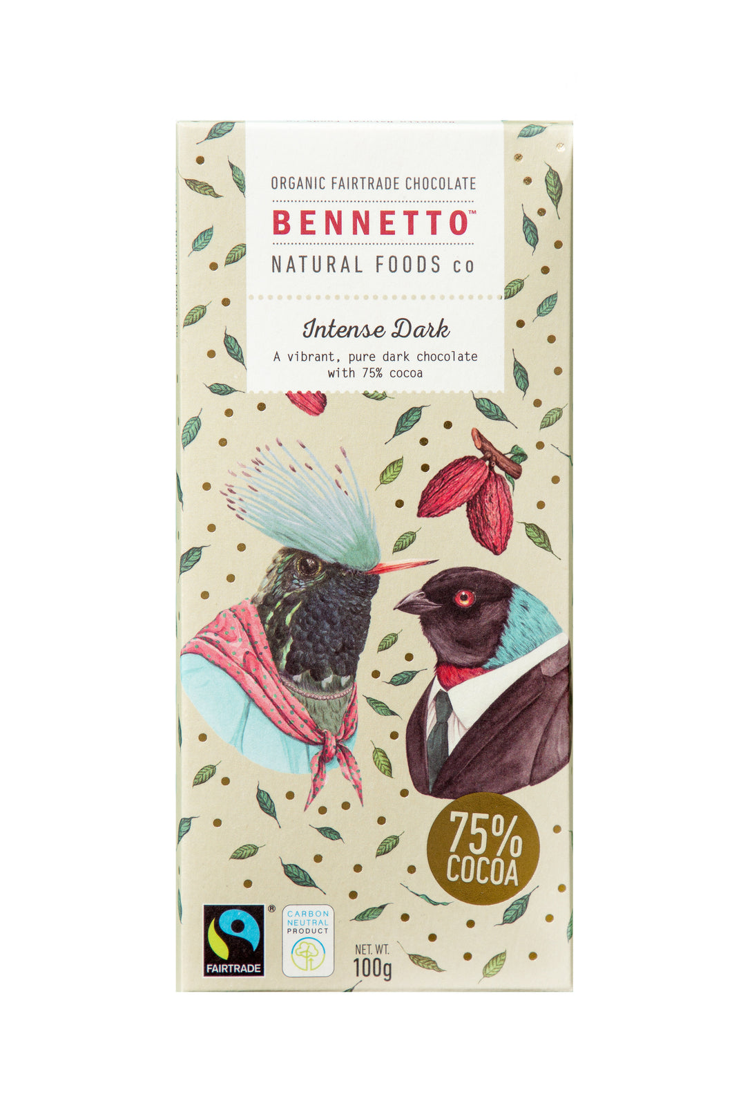 Bennetto Chocolate 100g -  Intense Dark